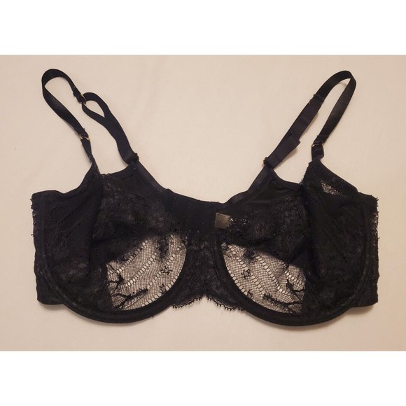 Natori Other - Natori 34DD Black Lace Demi Cup Sexy Bra Lingerie